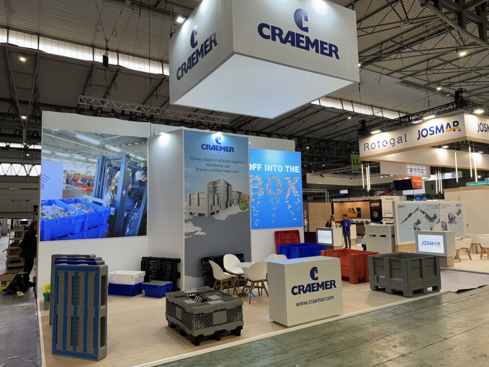 Stand para Craemer en la Feria SeaFood Barcelona 2024, fabricado y montado por Grupo Arte Stands.  Cliente : Arco Stands.